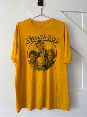 ABC Studios The Golden Girls “STAY GOLDEN” Gold Tee T-Shirt Size XL